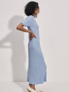 Maeve Rib Knit Midi Dress in Ashley Blue