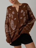 Pass The Paisley Cardi in Brown