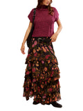 Lolita Maxi Skirt in Wash Black Combo