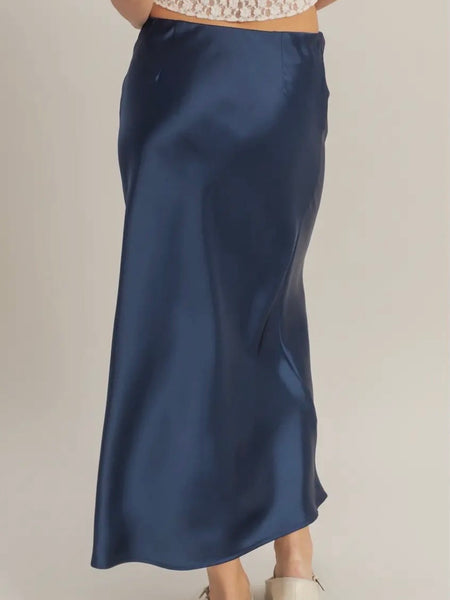 She's Cute Midi Skirt in Navy