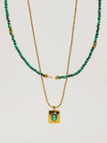 Harlynn Green Beaded Layer Necklace