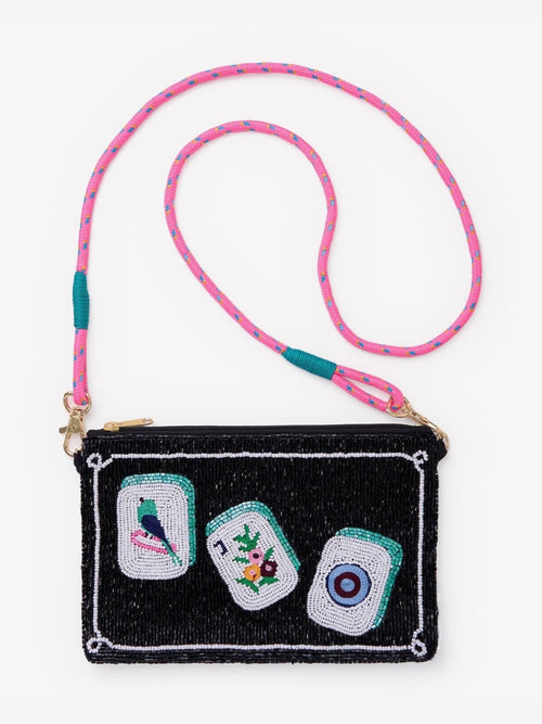 Leila Mahjong Seed Bead Clutch