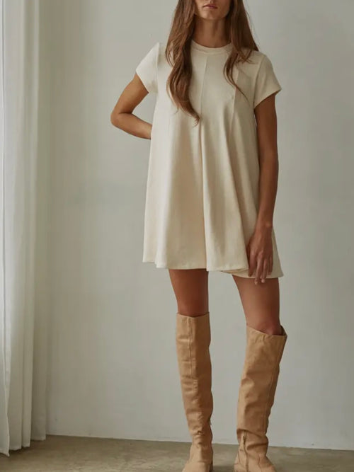 Flare For The Dramatics Tunic in Cream