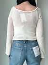 KC Long Sleeve Bow Top in Ivory