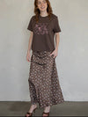 Aurora Skirt in Brown Floral
