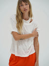 Walker Layered Tee in Whisper White