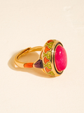 Merveille Cabochon Ring in Fuchsia