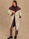 Annalise Reversible Wrap Coat in Deep Mahogany
