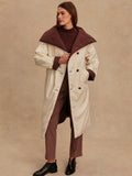 Annalise Reversible Wrap Coat in Deep Mahogany