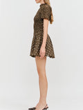 On The Spot Mini Dress in Brown