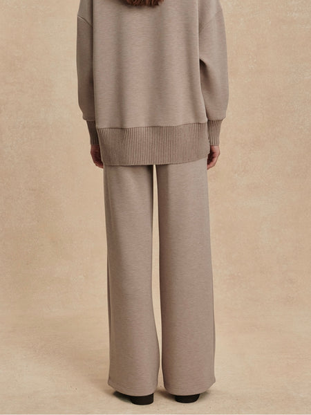 The Extra Wide Leg Pant 29.5 in Taupe Marl