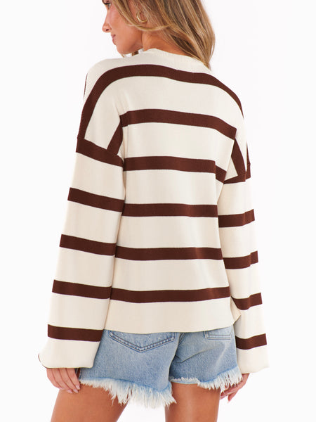 Pismo Sweater in Driftwood Stripe