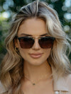 Demi Sunnies in Desert Sage & Brown
