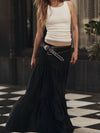 Juliette Satin Maxi in Black