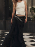 Juliette Satin Maxi in Black