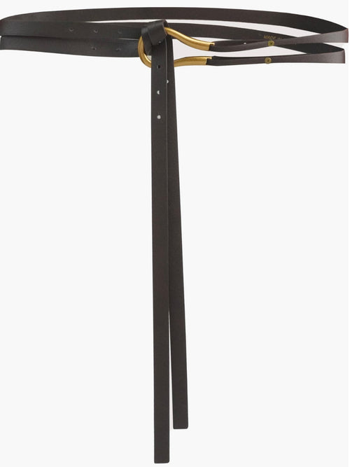 Loop Belt in Chocolate & Gold