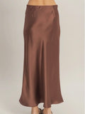 She's Cute Midi Skirt in Chocolate