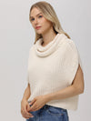 Cate Sleeveless Turtleneck Sweater in Cream