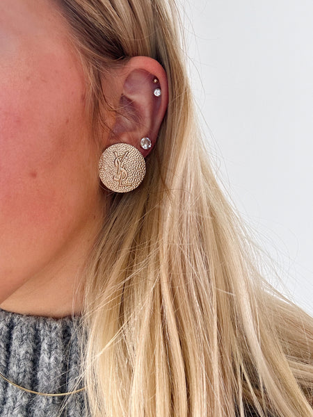 Sylvia Button Studs in Gold