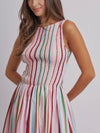 Under The Big Top Maxi Dress in Multi Stripe