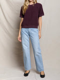 Ziggy Short Sleeve Sweatshirt in Cherry Lacquer
