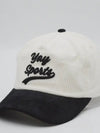 Yay Sports Cord Truckers Hat in Black