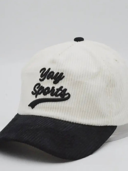 Yay Sports Cord Truckers Hat in Black