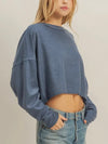 Keep It Casual Sweatshirt in Midnight Blue