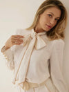 Off The Cuff Linen Top in Ivory