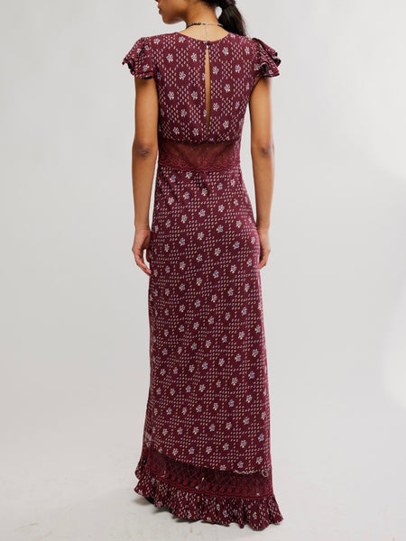 Eternal Soul Maxi in Maroon Geo Combo