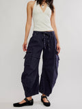 Reef Curved Cargo Twill Pant in Black