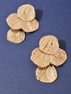 Abstract Shell Earrings in Gold