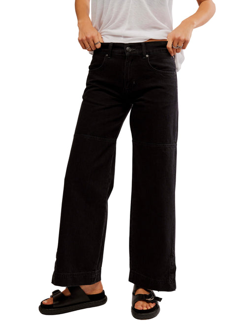 Benji Relaxed Wide Leg Jean in Thea Black