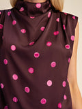 Polka Your Dot Blouse in Plum