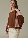 Go Glen Cocoa Sweatshirt in Brown & Pink