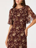 Aria Dress in Rust Floral