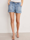 Lite Linen Denim Shorts in Indigo786