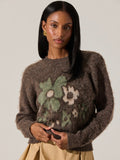 Conetta Sweater in Brown Green Floral