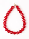 Iris Large Resin Bead Necklace in Red