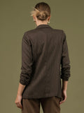 Too Plaid Out Blazer in Dark Mocha