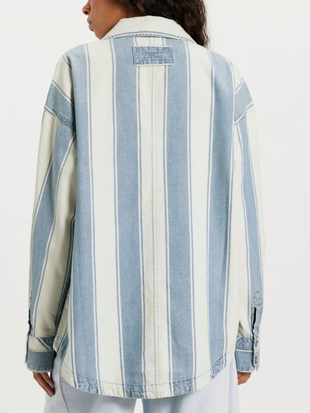 Crossroads Stripe Shirt in Indigo Combo