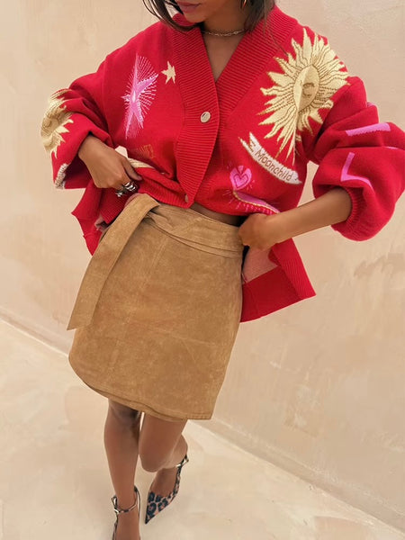 Mystical Cardigan in Red