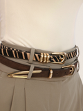 Tiger Print Skinny Belt