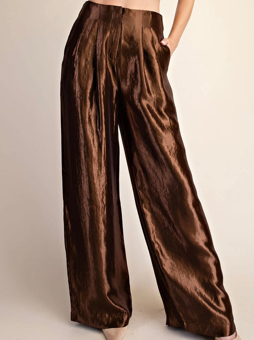 Pedal To The Metal(lic) Pant in Brown