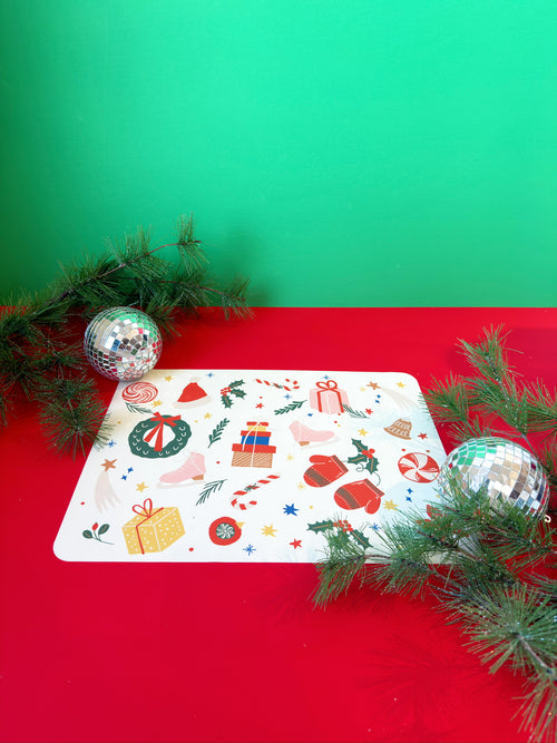 Silicone Baking Mat in Christmas Symbols