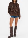 Seasons Sweater in Wild Tiger Graphic Knit