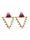Nadira Ruby Triangle Earrings
