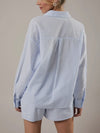 Lobster Love Button Up in Blue