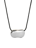 Pebble Necklace in Silver & Black