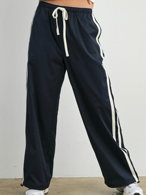 Down To Earth Stripe Pant in Navy